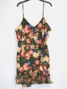CIRCA 2000 Vintage Floral Chemise Nighty Size Small
